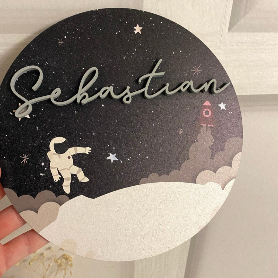 Space Bedroom Plaque