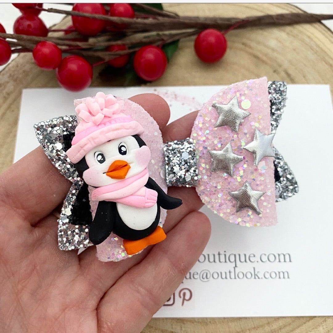 Limited Edition Pink Penguin Bow